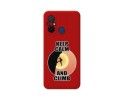 Funda Silicona Líquida Roja compatible con Xiaomi Redmi 12C diseño Hombre Escalada Dibujos