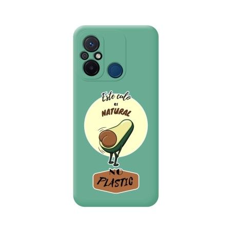Funda Silicona Líquida Verde compatible con Xiaomi Redmi 12C diseño Culo Natural Dibujos