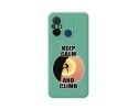 Funda Silicona Líquida Verde compatible con Xiaomi Redmi 12C diseño Hombre Escalada Dibujos