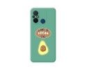 Funda Silicona Líquida Verde compatible con Xiaomi Redmi 12C diseño Vegan Life Dibujos