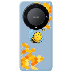 Funda Silicona Líquida Azul para Huawei Honor Magic 5 Lite 5G diseño Abeja Dibujos