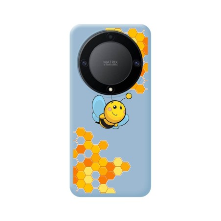 Funda Silicona Líquida Azul para Huawei Honor Magic 5 Lite 5G diseño Abeja Dibujos