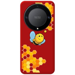 Funda Silicona Líquida Roja para Huawei Honor Magic 5 Lite 5G diseño Abeja Dibujos