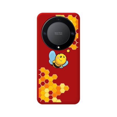 Funda Silicona Líquida Roja para Huawei Honor Magic 5 Lite 5G diseño Abeja Dibujos
