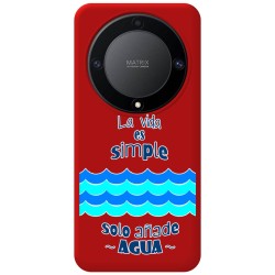 Funda Silicona Líquida Roja para Huawei Honor Magic 5 Lite 5G diseño Agua Dibujos