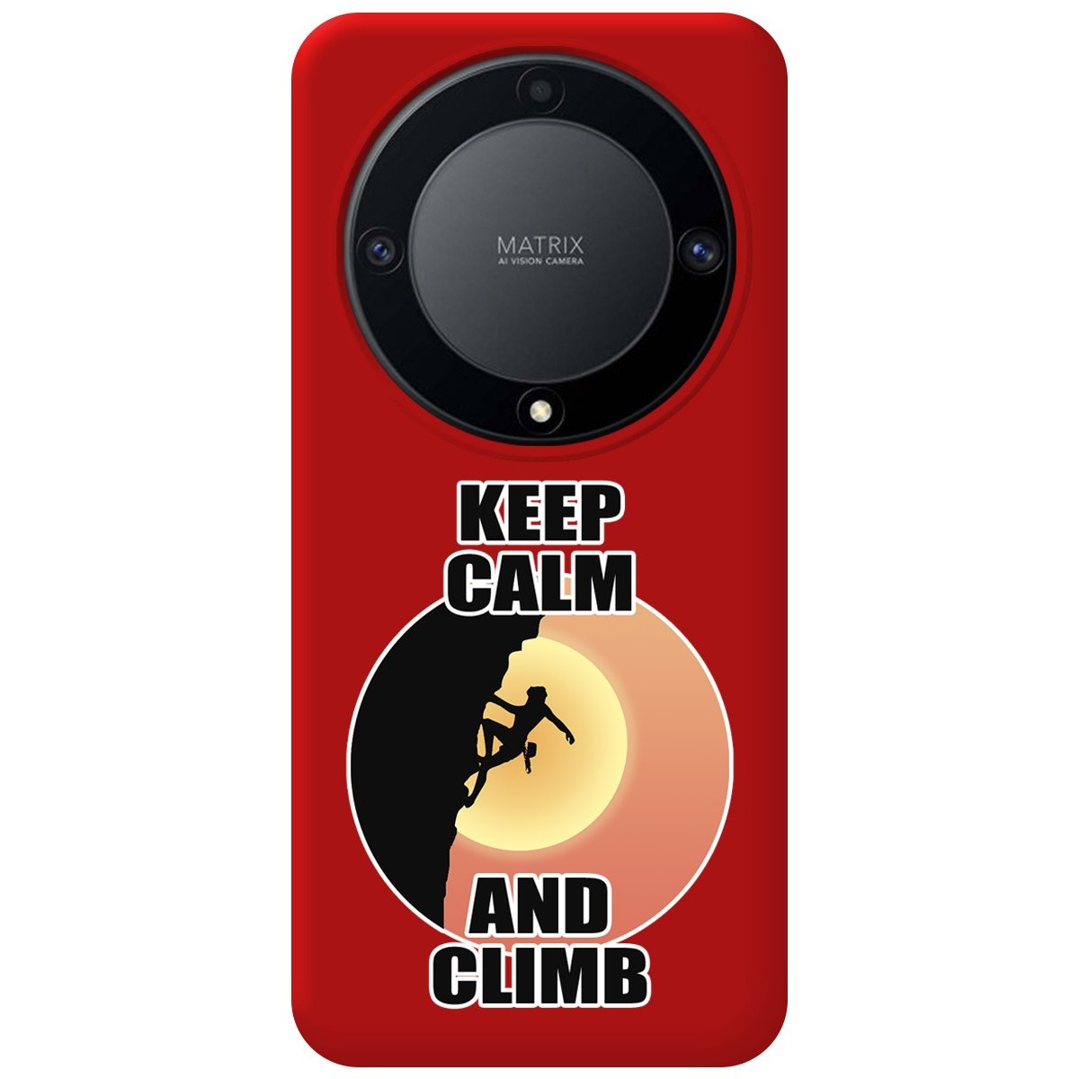 Funda Silicona Líquida Roja para Huawei Honor Magic 5 Lite 5G diseño Mujer Escalada Dibujos