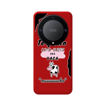Funda Silicona Líquida Roja para Huawei Honor Magic 5 Lite 5G diseño Vaca Dibujos