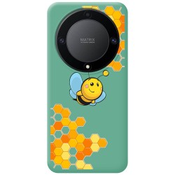 Funda Silicona Líquida Verde para Huawei Honor Magic 5 Lite 5G diseño Abeja Dibujos