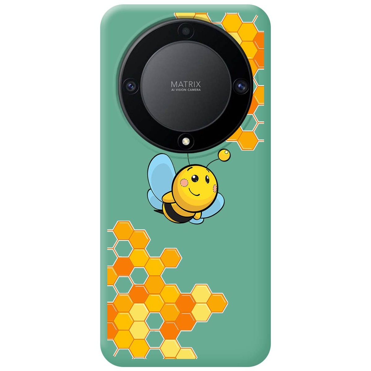 Funda Silicona Líquida Verde para Huawei Honor Magic 5 Lite 5G diseño Abeja Dibujos