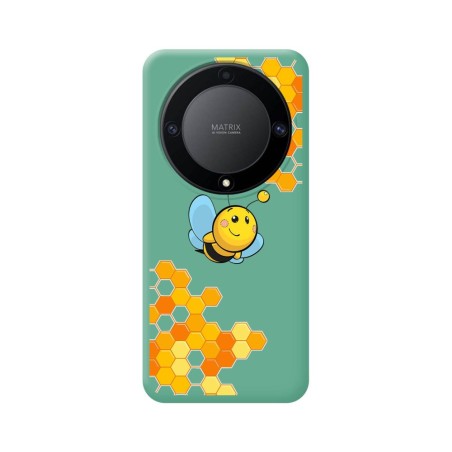 Funda Silicona Líquida Verde para Huawei Honor Magic 5 Lite 5G diseño Abeja Dibujos