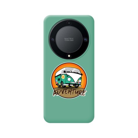 Funda Silicona Líquida Verde para Huawei Honor Magic 5 Lite 5G diseño Adventure Dibujos