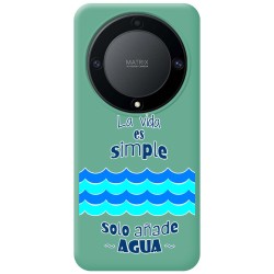Funda Silicona Líquida Verde para Huawei Honor Magic 5 Lite 5G diseño Agua Dibujos