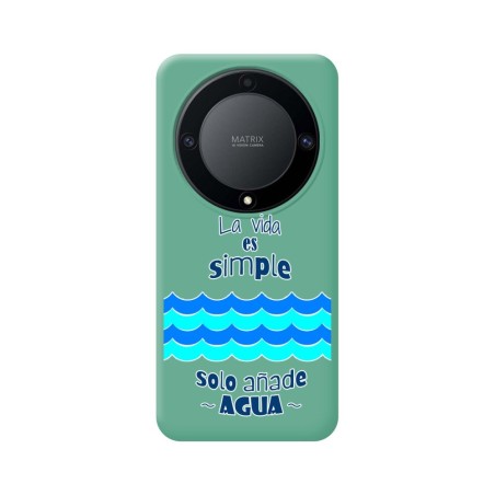 Funda Silicona Líquida Verde para Huawei Honor Magic 5 Lite 5G diseño Agua Dibujos