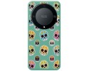 Funda Silicona Líquida Verde para Huawei Honor Magic 5 Lite 5G diseño Catrina Dibujos