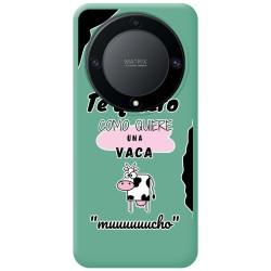 Funda Silicona Líquida Verde para Huawei Honor Magic 5 Lite 5G diseño Vaca Dibujos