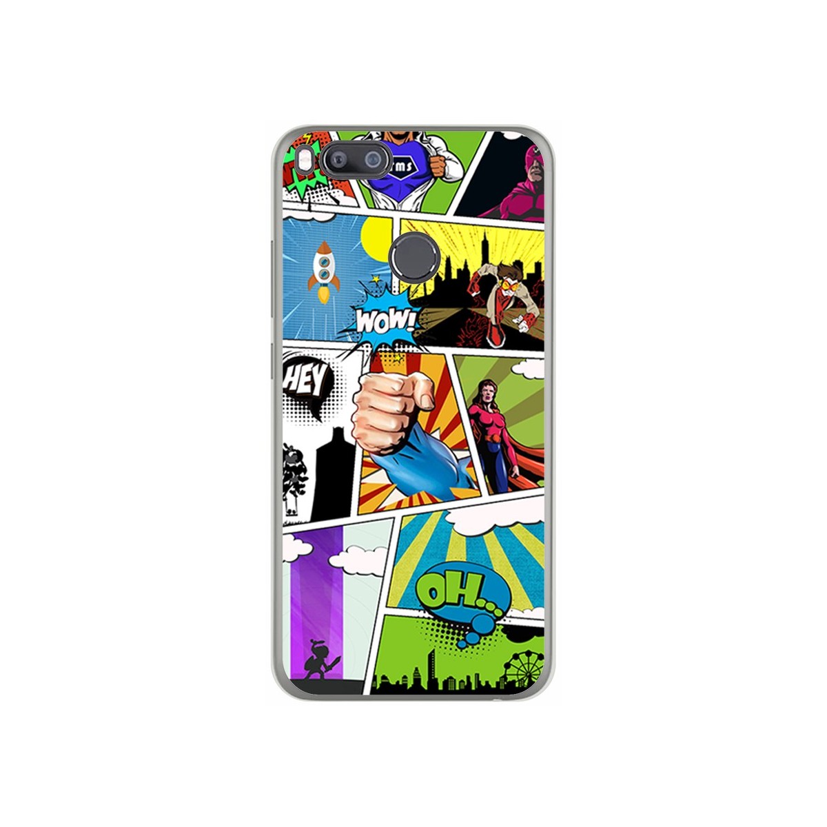 Funda Gel Tpu para Xiaomi Mi 5X / Mi A1 Diseño Comic Dibujos