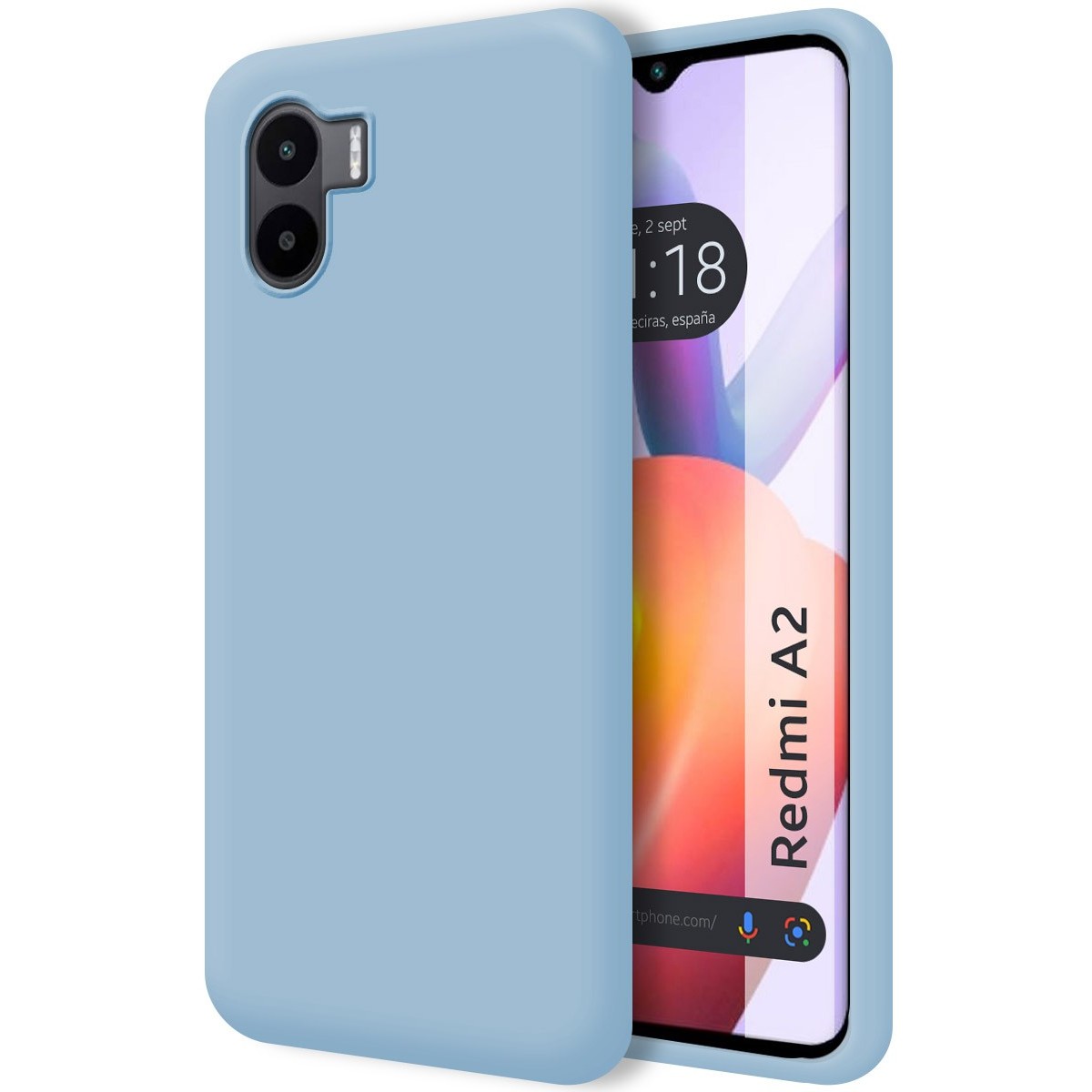 Funda Silicona Líquida Ultra Suave compatible con Xiaomi Redmi A2 Color Azul