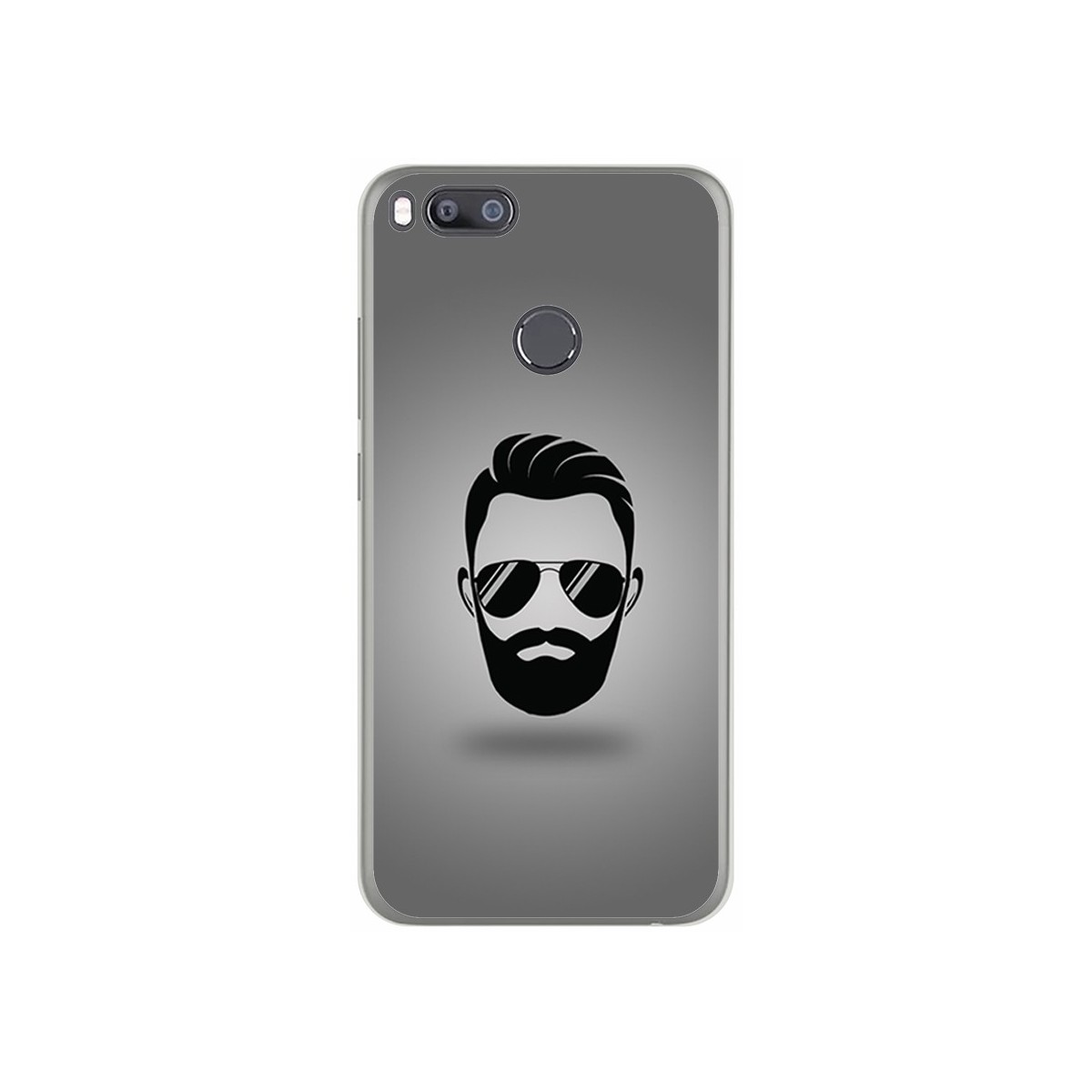Funda Gel Tpu para Xiaomi Mi 5X / Mi A1 Diseño Barba Dibujos