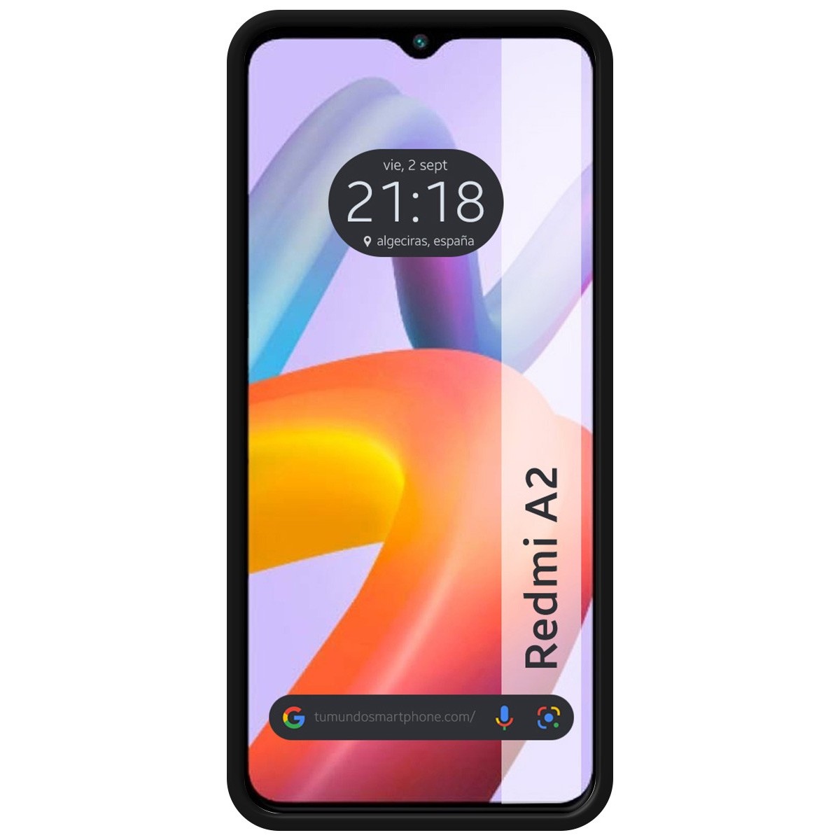 Funda Silicona Líquida Ultra Suave compatible con Xiaomi Redmi A2 Color Negra