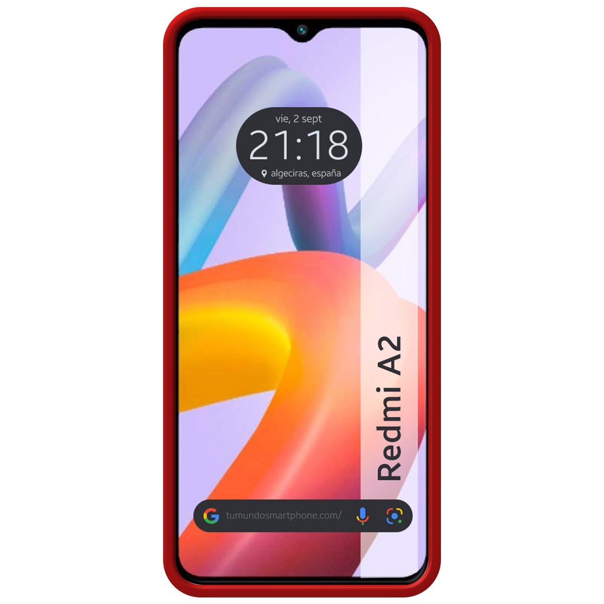 Funda Silicona Líquida Ultra Suave compatible con Xiaomi Redmi A2 Color Roja