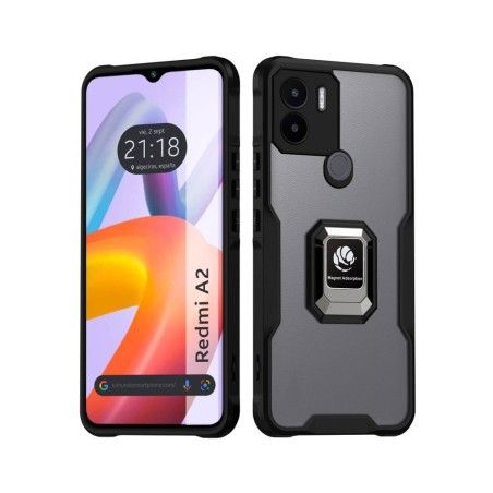 Funda Bumper Borde Negra con Anillo compatible con Xiaomi Redmi A2