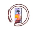 Funda Colgante Transparente compatible con Xiaomi Redmi A2 con Cordon Rosa/Dorado