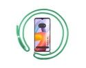 Funda Colgante Transparente compatible con Xiaomi Redmi A2 con Cordon Verde Agua