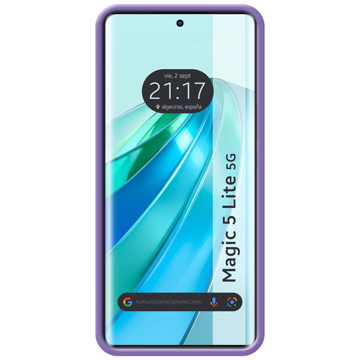 Funda Silicona Líquida Ultra Suave para Huawei Honor Magic 5 Lite 5G color Morada