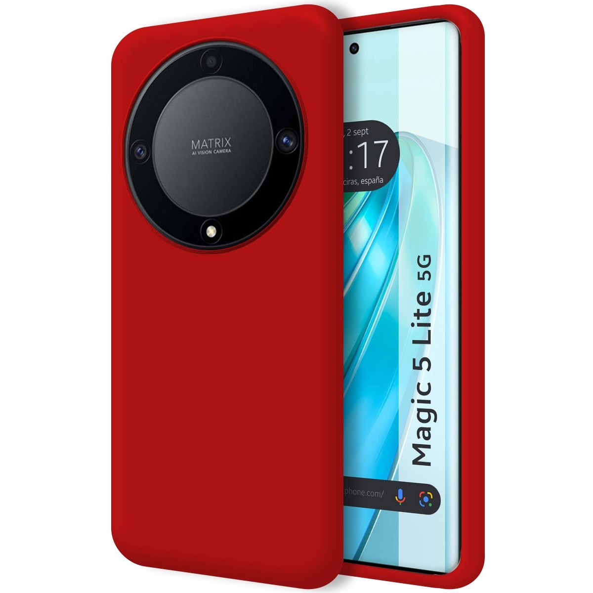 Funda Silicona Líquida Ultra Suave para Huawei Honor Magic 5 Lite 5G color Roja