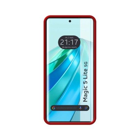Funda Silicona Líquida Ultra Suave para Huawei Honor Magic 5 Lite 5G color Roja