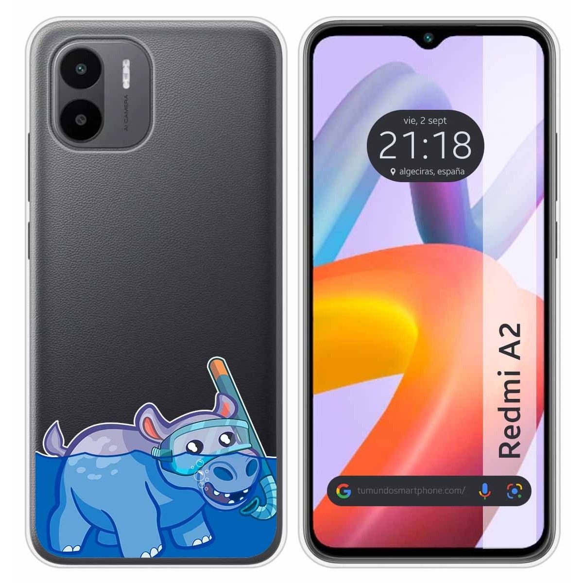 Funda Silicona Transparente compatible con Xiaomi Redmi A2 diseño Hipo Dibujos