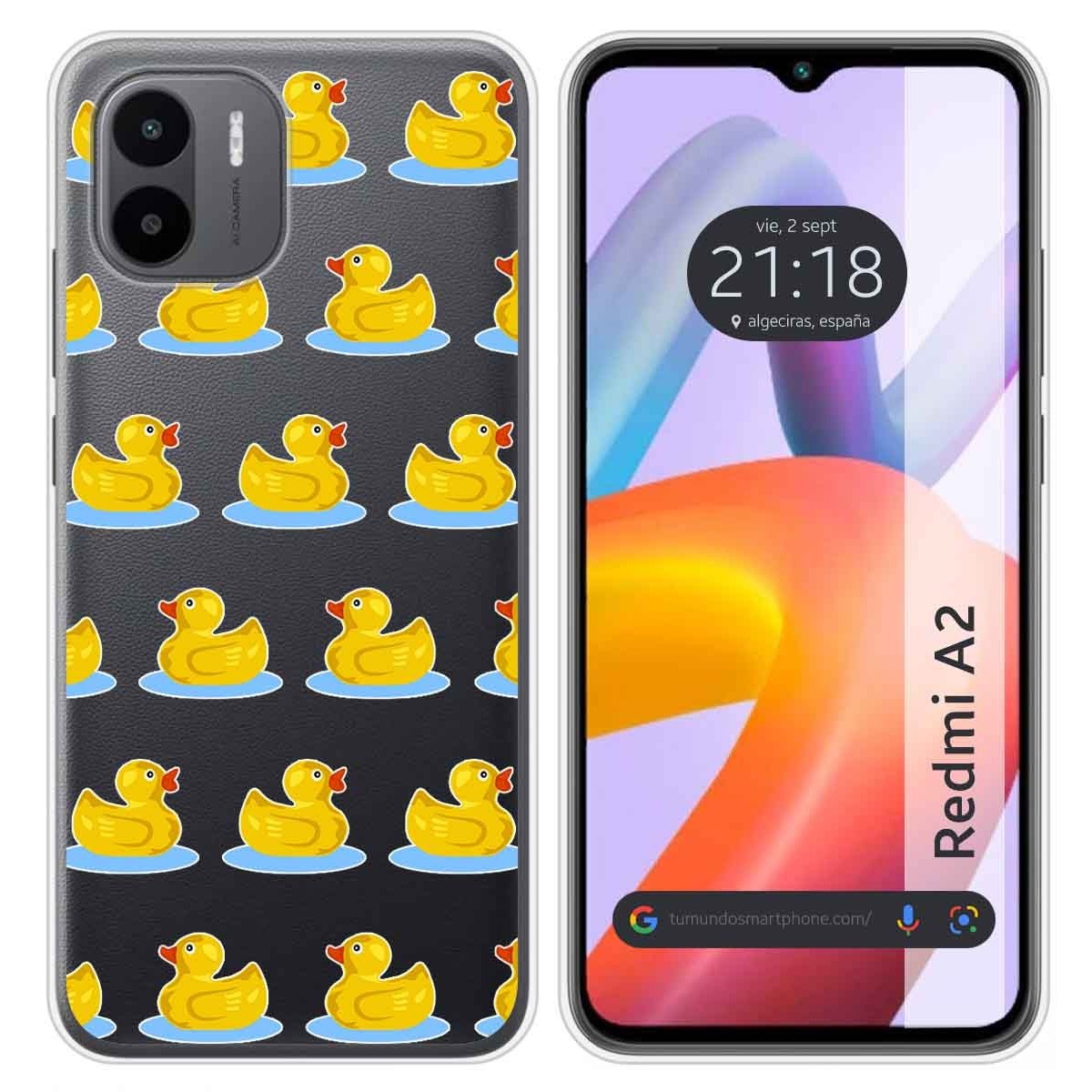 Funda Silicona Transparente compatible con Xiaomi Redmi A2 diseño Pato Dibujos
