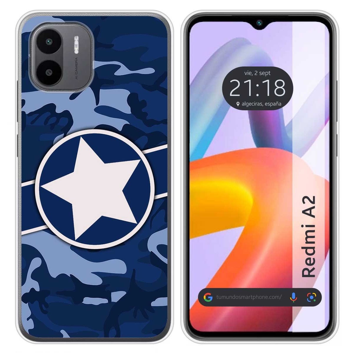 Funda Silicona compatible con Xiaomi Redmi A2 diseño Camuflaje 03 Dibujos