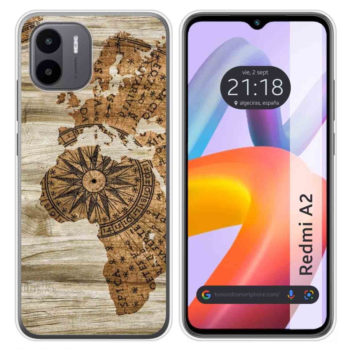 Funda Silicona compatible con Xiaomi Redmi A2 diseño Madera 07 Dibujos