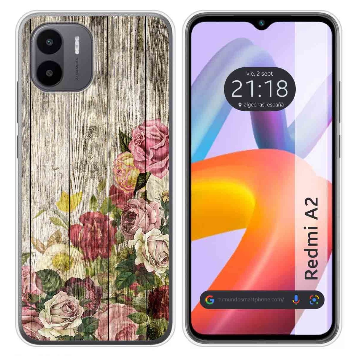 Funda Silicona compatible con Xiaomi Redmi A2 diseño Madera 08 Dibujos