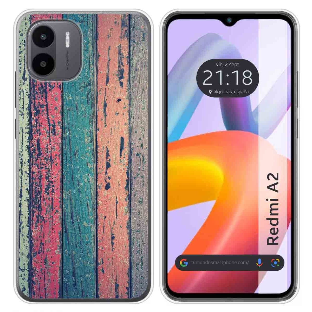 Funda Silicona compatible con Xiaomi Redmi A2 diseño Madera 10 Dibujos