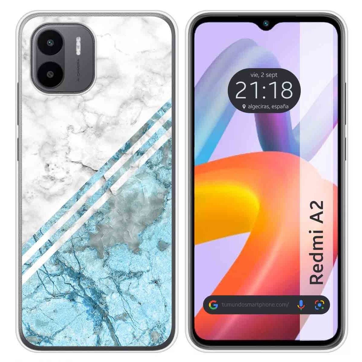Funda Silicona compatible con Xiaomi Redmi A2 diseño Mármol 02 Dibujos