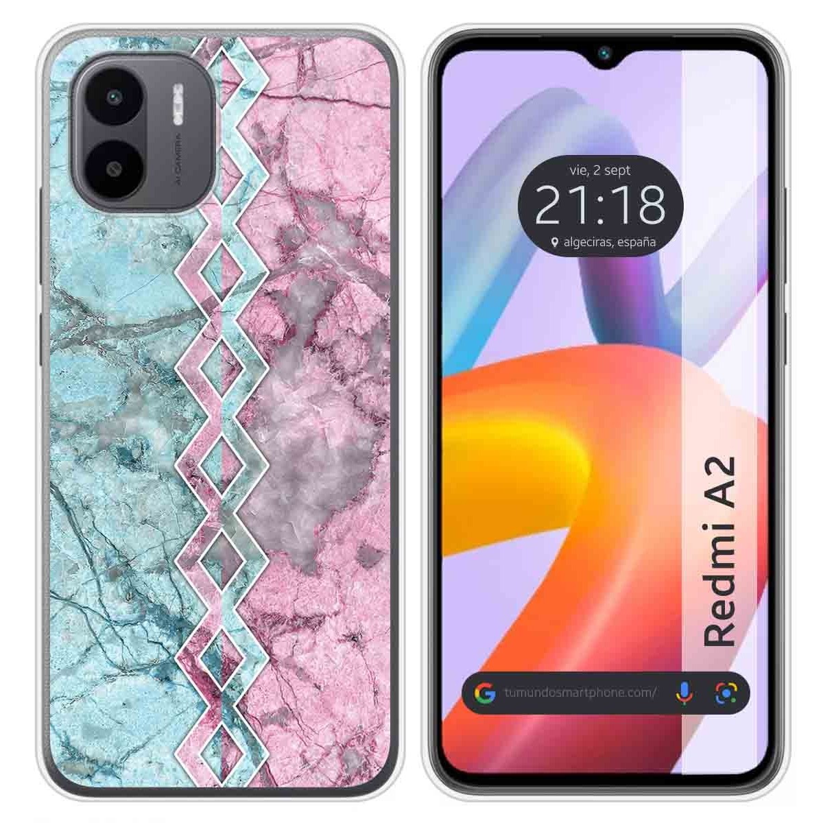 Funda Silicona compatible con Xiaomi Redmi A2 diseño Mármol 08 Dibujos