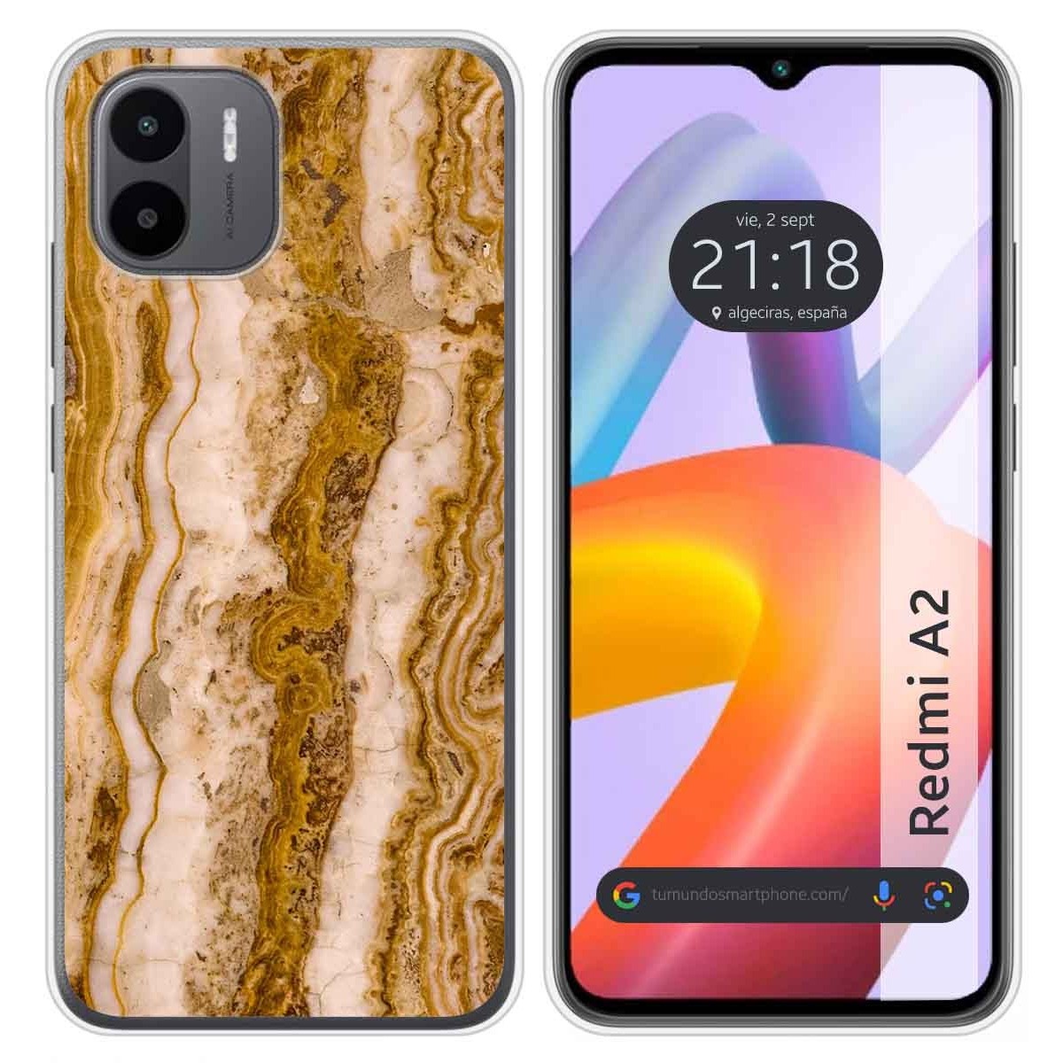 Funda Silicona compatible con Xiaomi Redmi A2 diseño Mármol 10 Dibujos
