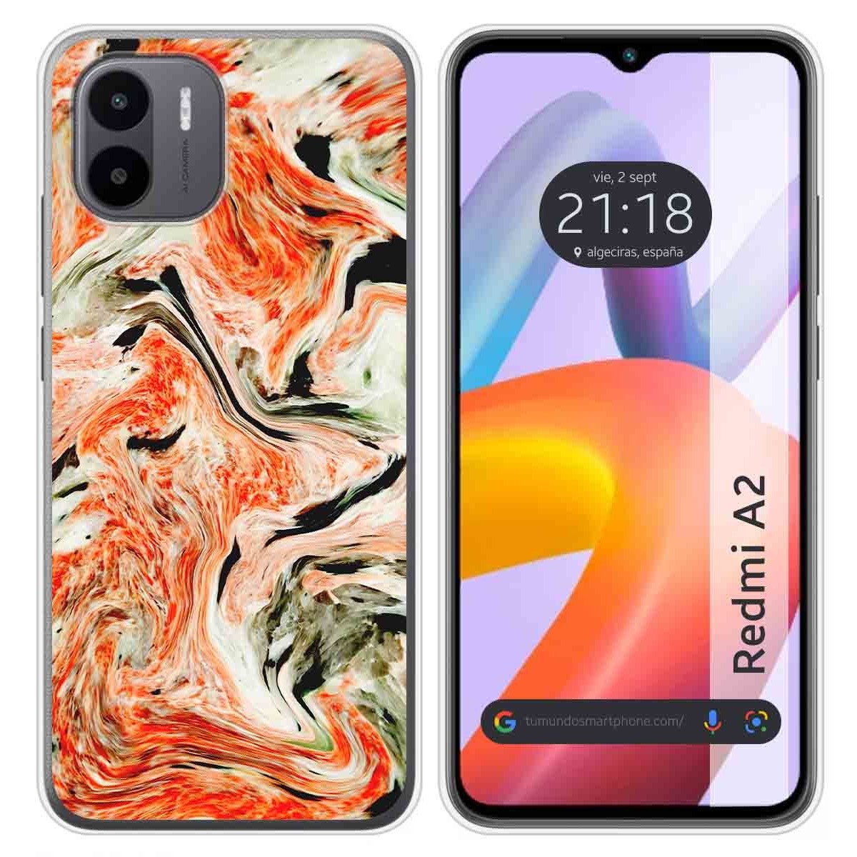 Funda Silicona compatible con Xiaomi Redmi A2 diseño Mármol 12 Dibujos