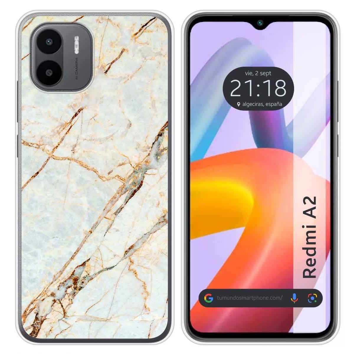 Funda Silicona compatible con Xiaomi Redmi A2 diseño Mármol 13 Dibujos