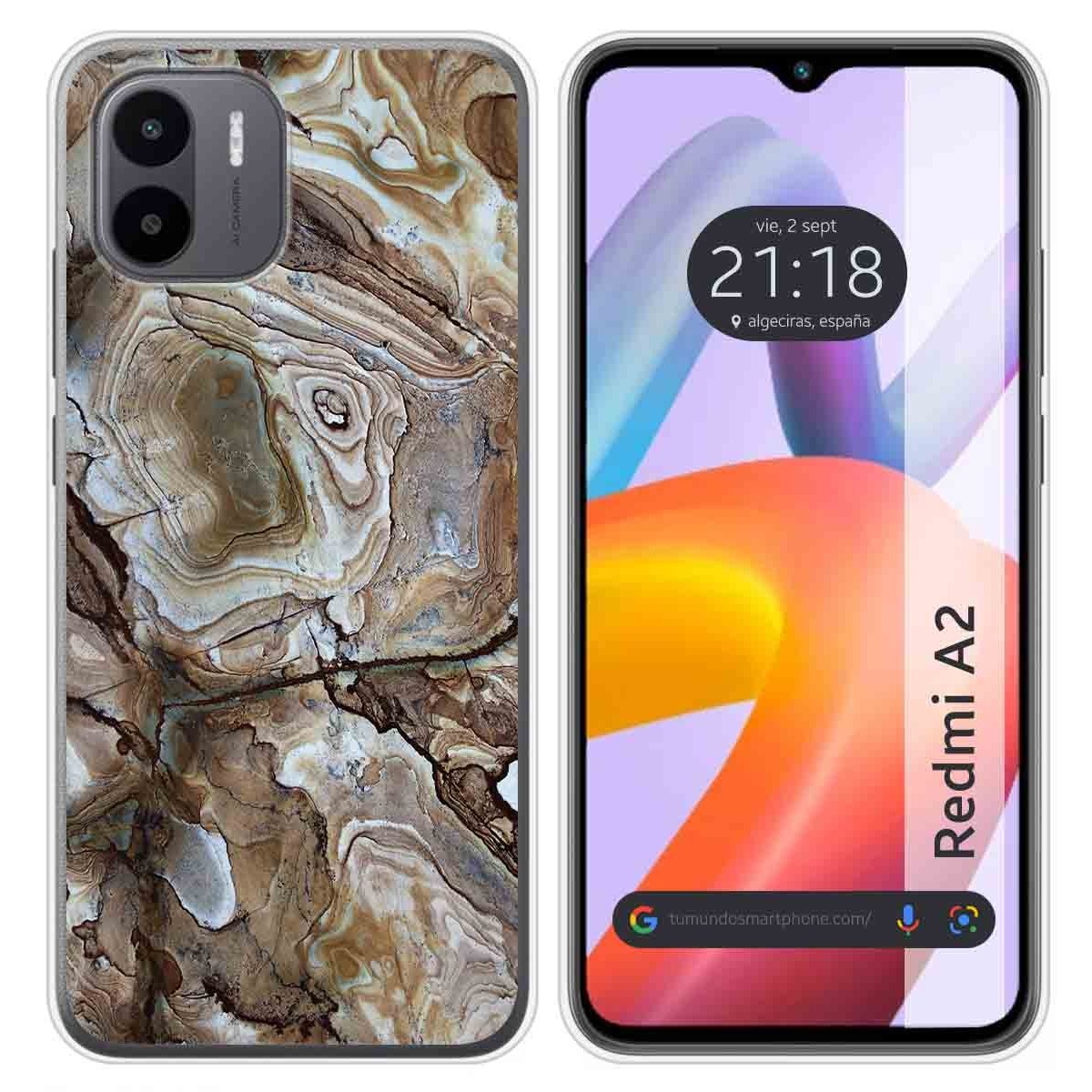 Funda Silicona compatible con Xiaomi Redmi A2 diseño Mármol 14 Dibujos