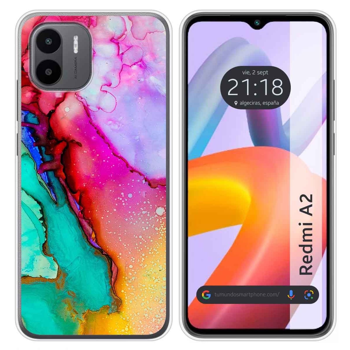 Funda Silicona compatible con Xiaomi Redmi A2 diseño Mármol 15 Dibujos