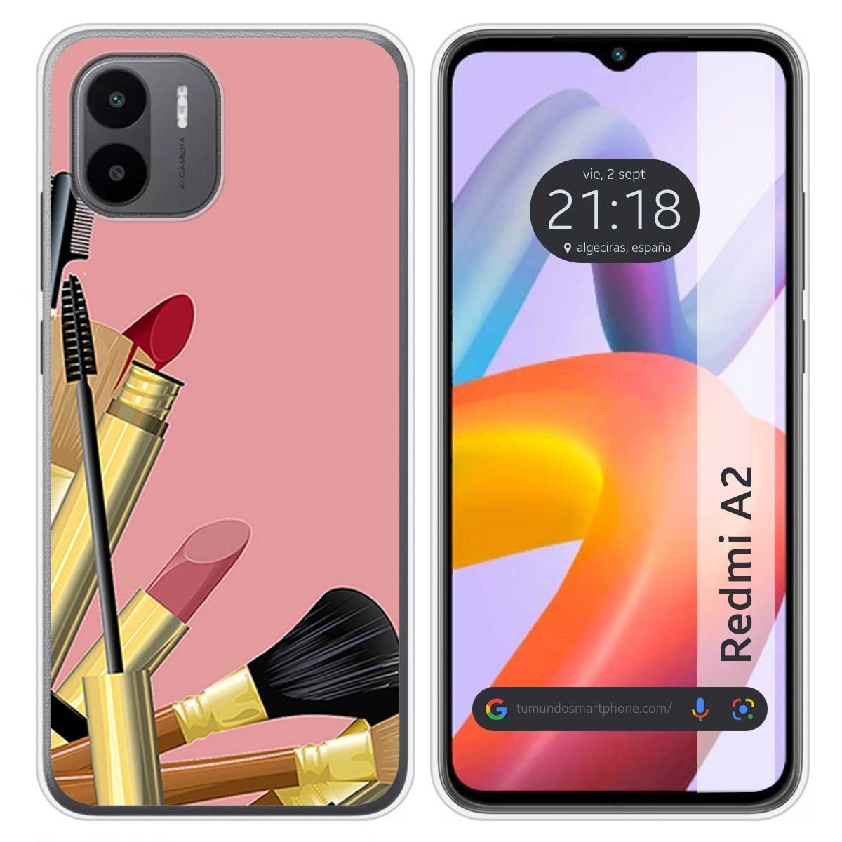 Funda Silicona compatible con Xiaomi Redmi A2 diseño Brochas Dibujos