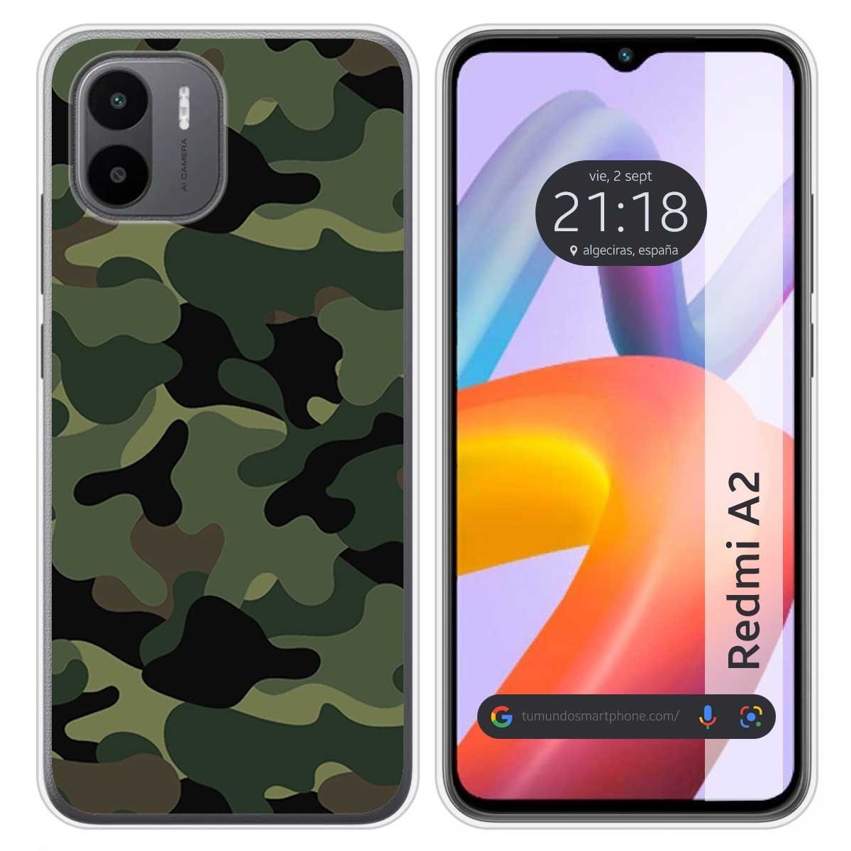 Funda Silicona compatible con Xiaomi Redmi A2 diseño Camuflaje Dibujos