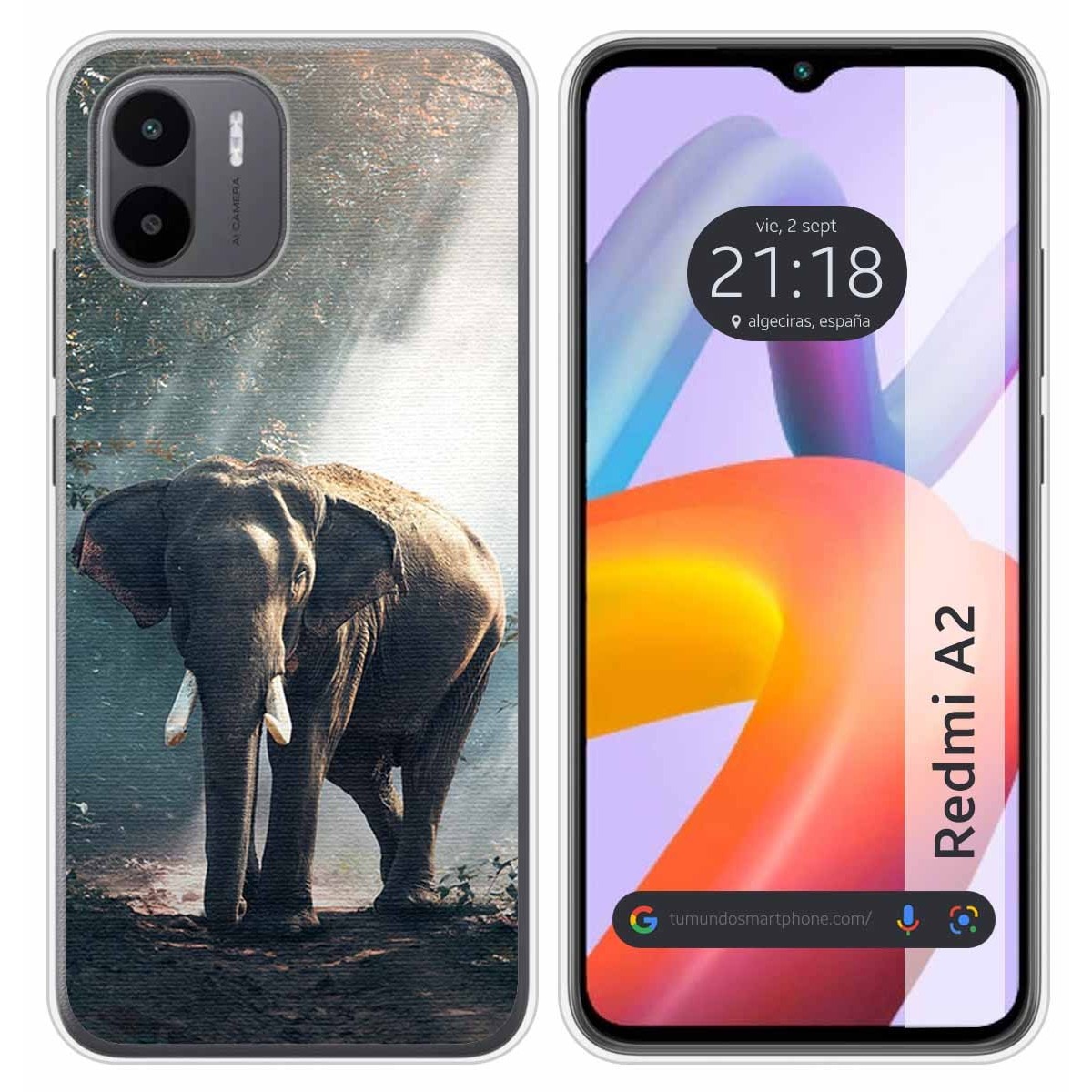 Funda Silicona compatible con Xiaomi Redmi A2 diseño Elefante Dibujos