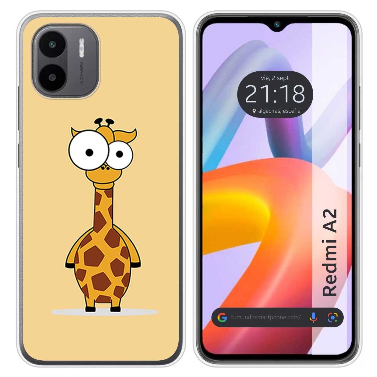 Funda Silicona compatible con Xiaomi Redmi A2 diseño Jirafa Dibujos