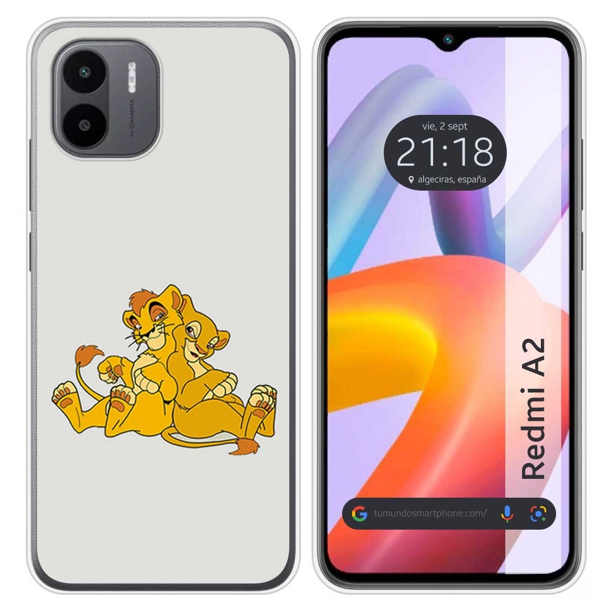 Funda Silicona compatible con Xiaomi Redmi A2 diseño Leones Dibujos