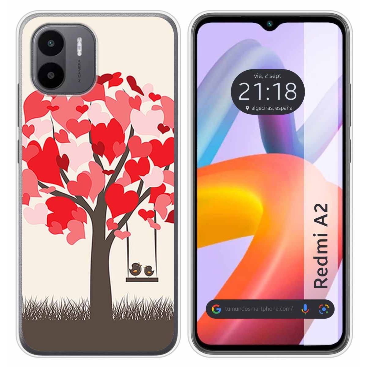 Funda Silicona compatible con Xiaomi Redmi A2 diseño Pajaritos Dibujos
