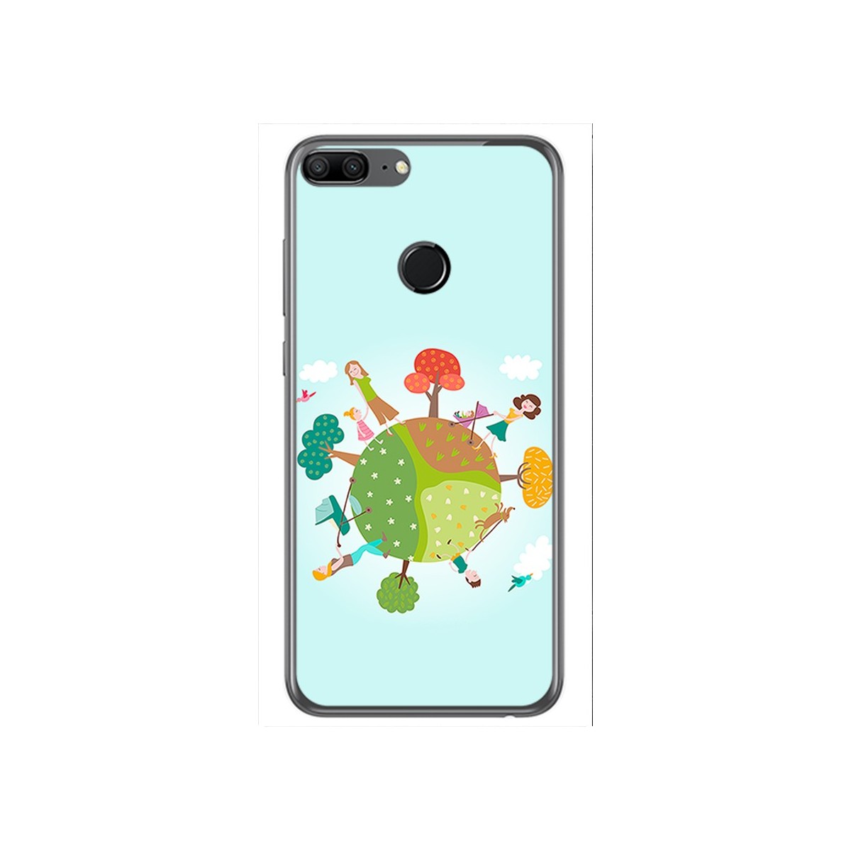 Funda Gel Tpu para Huawei Honor 9 Lite Diseño Familia Dibujos